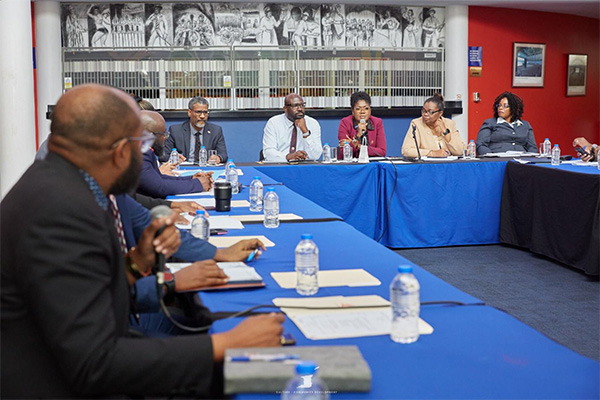 Photo 2: The Honourable Michelle Benjamin, Minister of Culture and Community Development addresses representatives of the Statutory Entities under the remit of MCCD at the Inaugural Meeting she hosted on Wednesday June 25, 2025 at Queen’s Hall, Port of Spain.