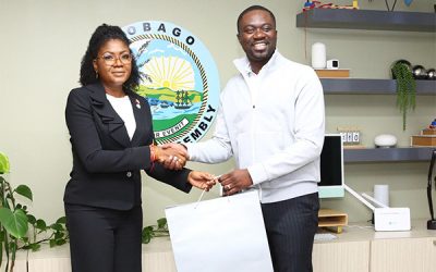 MINISTER BENJAMIN MAKES FIRST OFFICIAL VISIT TO TOBAGO AND MEETS WITH THA’S CHIEF SECRETARY